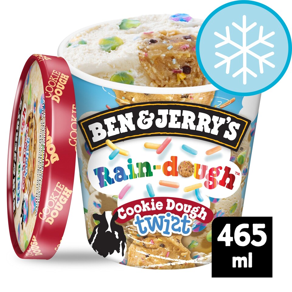 image 1 of Ben & Jerry Rain-Dough Cookie Dough Twist Ice Cream 465Ml