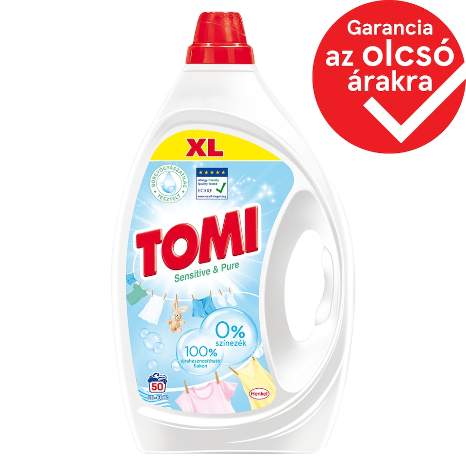 Tomi Sensitive & Pure mosógél 50 mosás 2,25 l