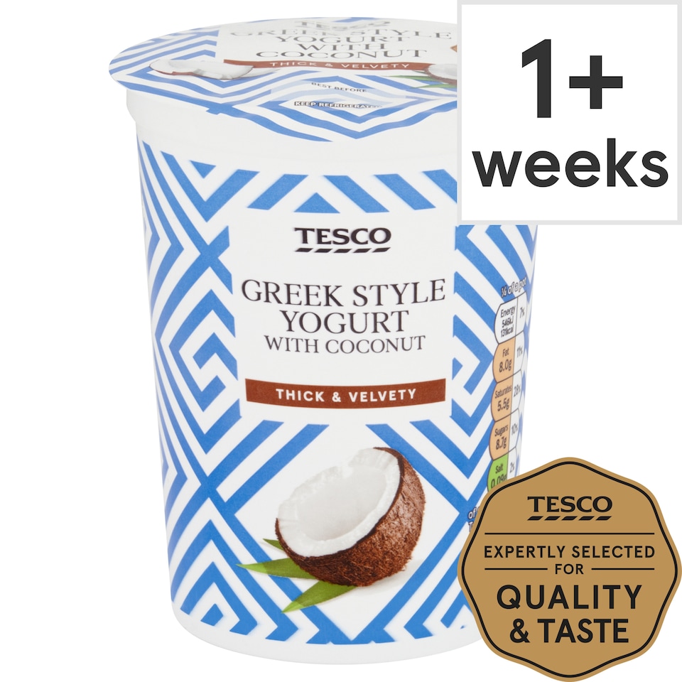 Tesco Greek Style Yogurt - Coconut 450g
