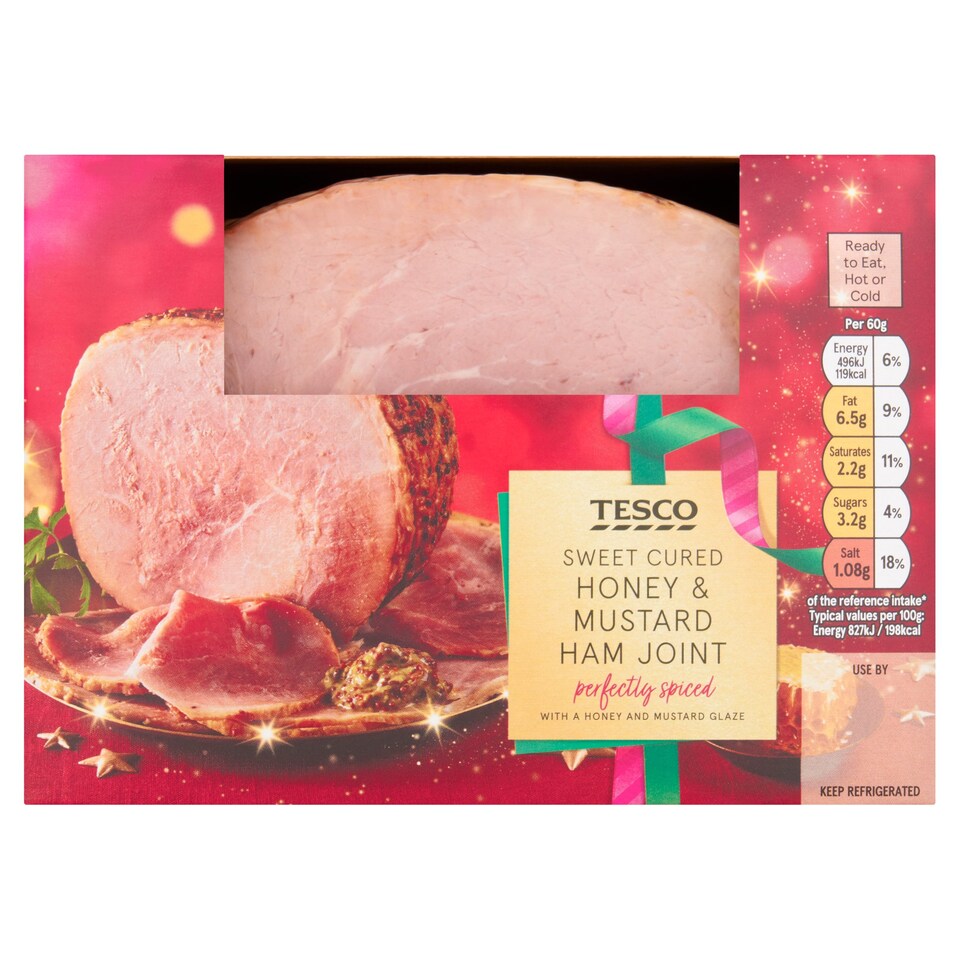 Tesco Honey & Mustard Ham Joint 900G Tesco Groceries