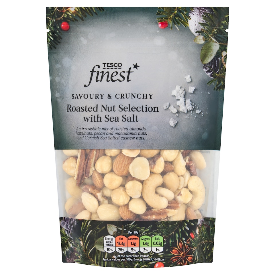 Tesco Finest Roasted Nut Selection With Sea Salt225g