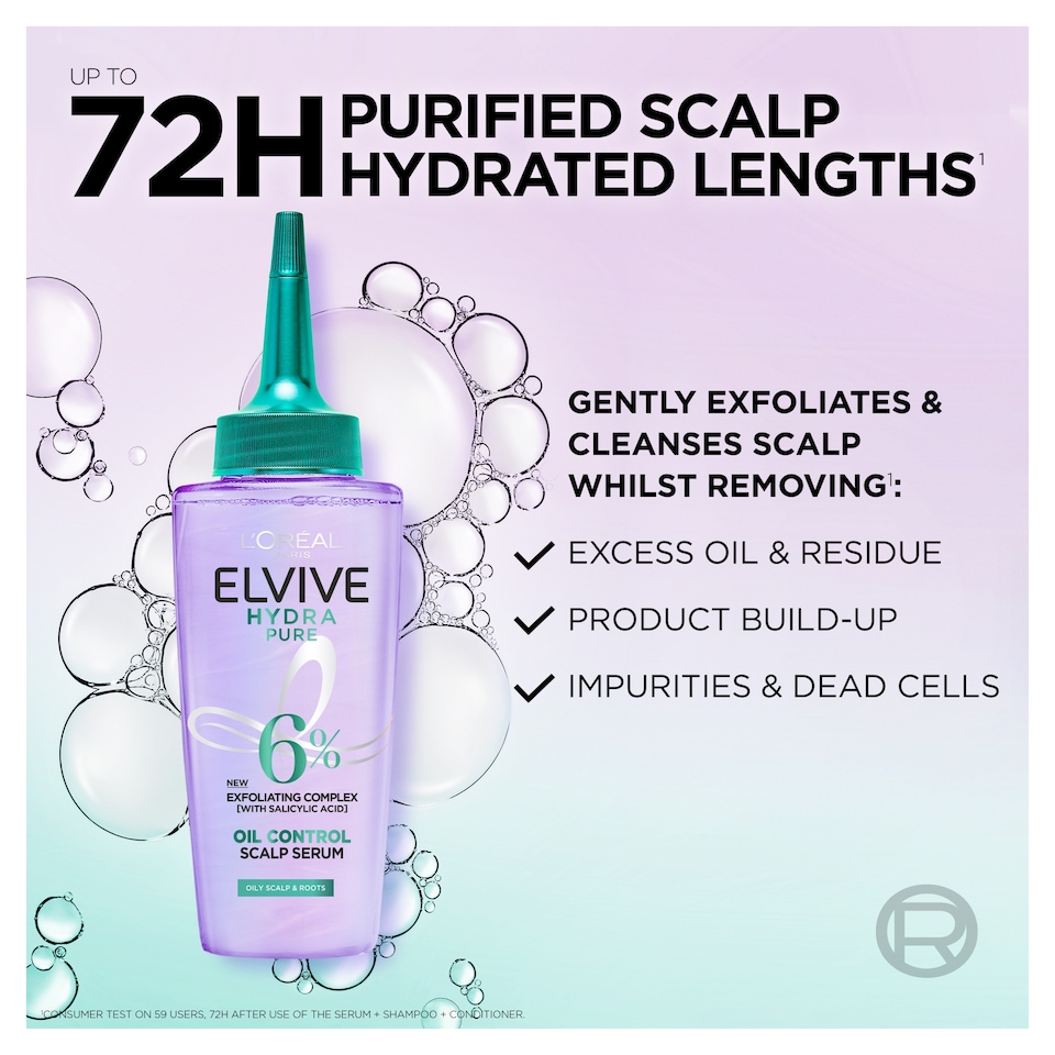 image 1 of L'Oreal Paris Elvive Hydra Pure Oil Control Scalp Serum 102ml