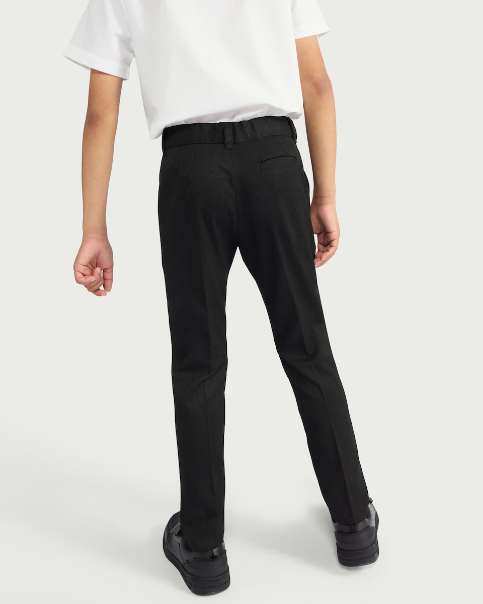 image 1 of F&F School Boys 2-Pack Skinny Fit Trousers in Grey