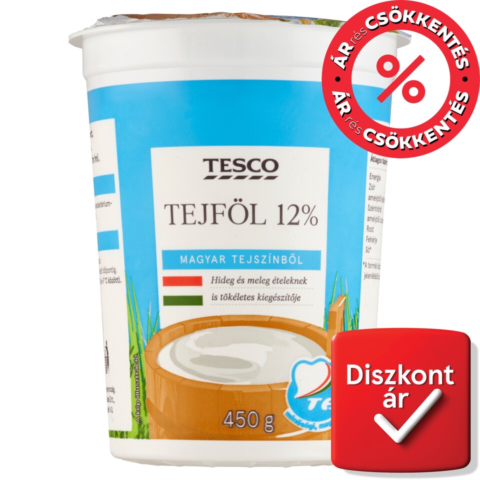 Tesco Sour Cream 12% 450 g