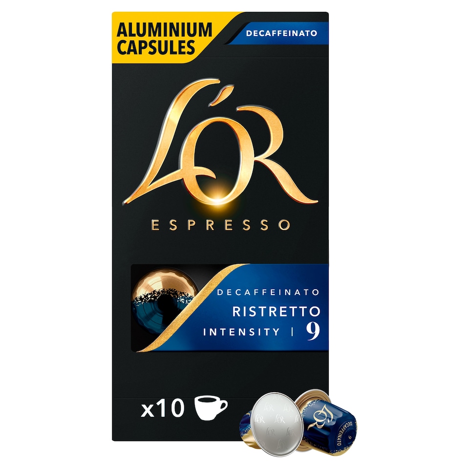 image 1 of L'or. 10 Espresso Ristretto Decaff Coffee Pods 52G