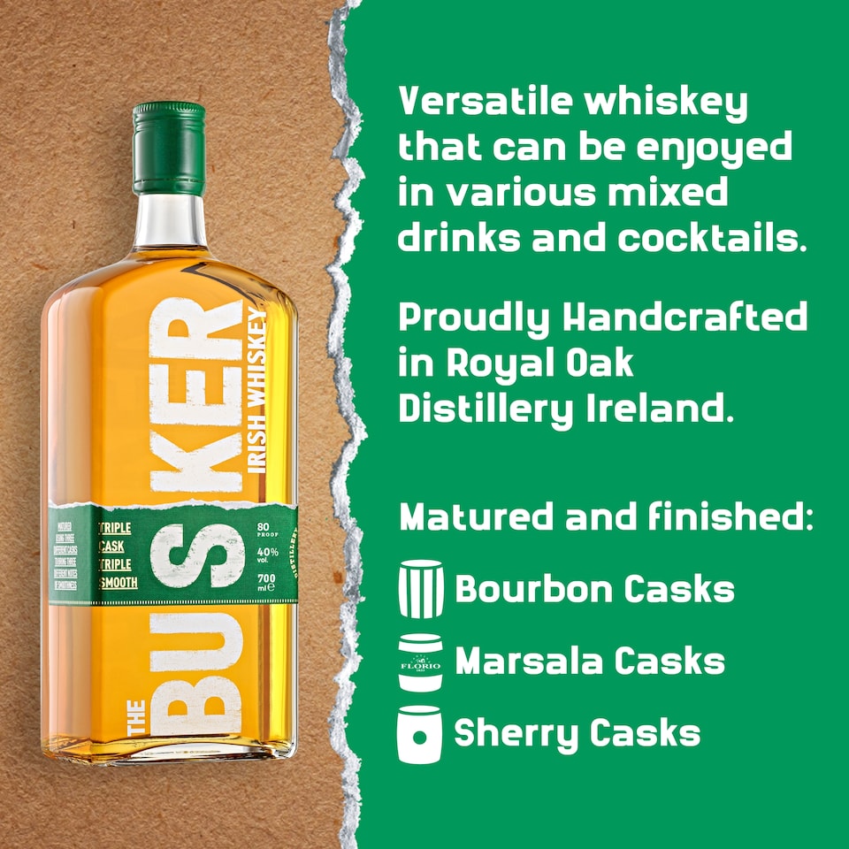 image 1 of The Busker Triple Cask Irish Whiskey 700Ml