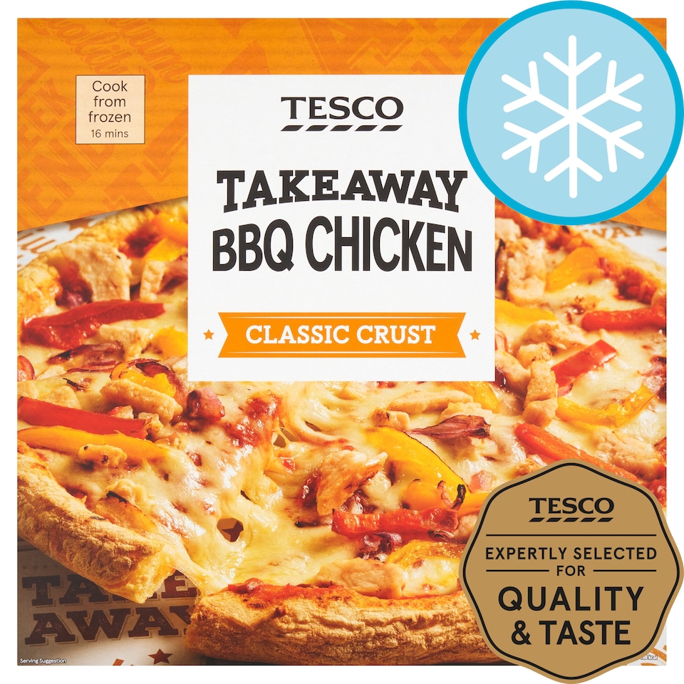 Tesco Takeaway Bbq Chicken Pizza 509G