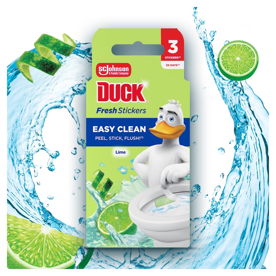 image 1 of Duck Fresh Toilet Strips Lime 3 x 9g