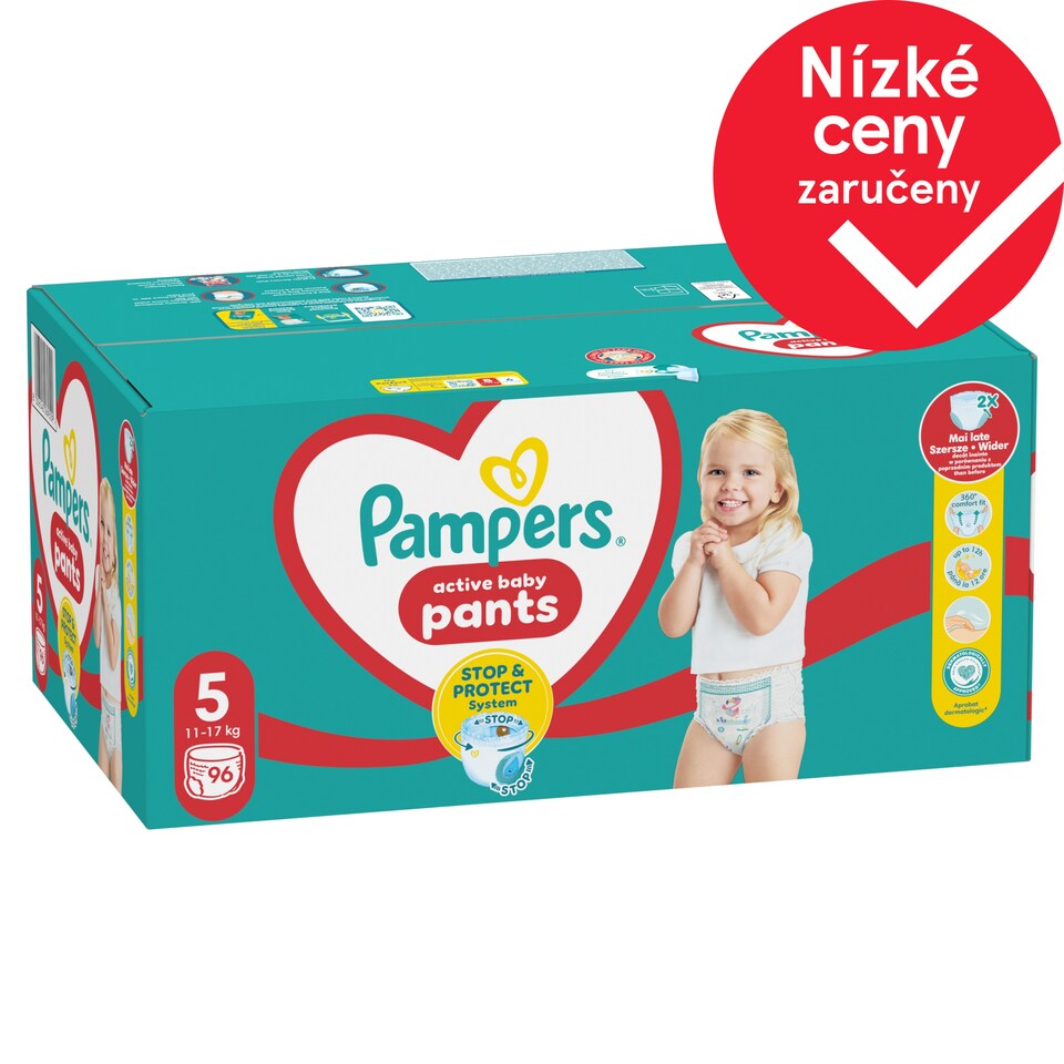 image 1 of Pampers Active Baby Pants Size 5, 96 Nappies, 11kg-17kg