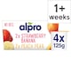 image 1 of Alpro Strawberry Banana Peach Pear Soya Dairy Free Yoghurt Alternative 4x125g