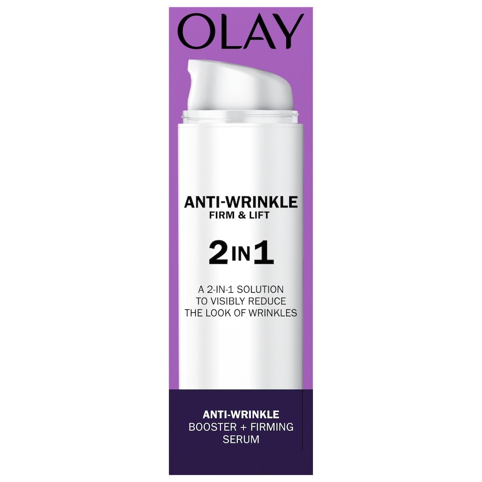 image 1 of Olay Anti-Wrinkle Firm & Lift 2in1 Booster + Firming Serum 50ml