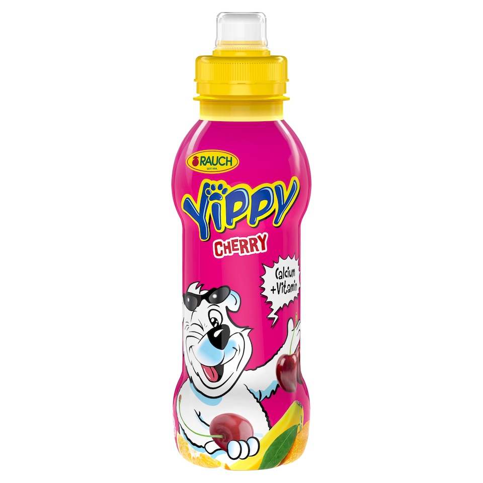 Rauch Yippy Cherry Multi Fruit Juice Drink with 5 Vitamins and Calcium 330 ml