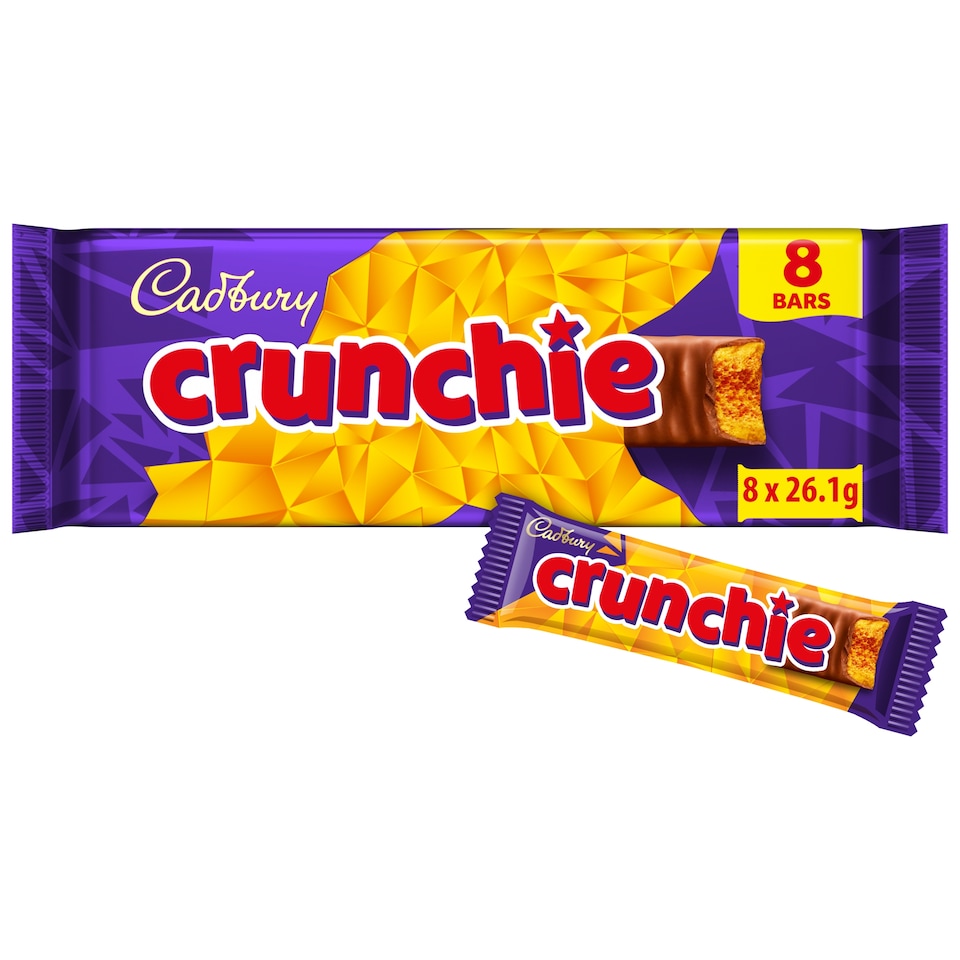 Cadbury Crunchie Chocolate Bar Multipack 8 x 26.1g