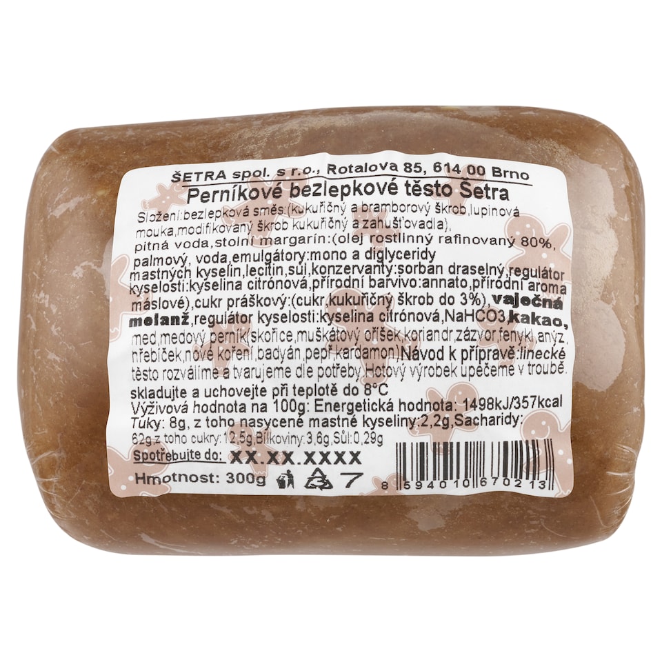 Obrázek 1 pro produkt Šetra Perníkové bezlepkové těsto 300g