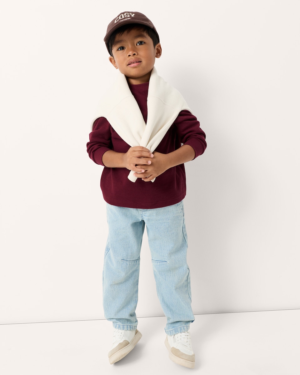 image 1 of F&F Boys 3-Pack Pure Cotton Long Sleeved Tops in Blue