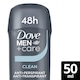 image 1 of Dove Men+Care Clean Comfort 48h Antiperspirant Deodorant Stick 50ml