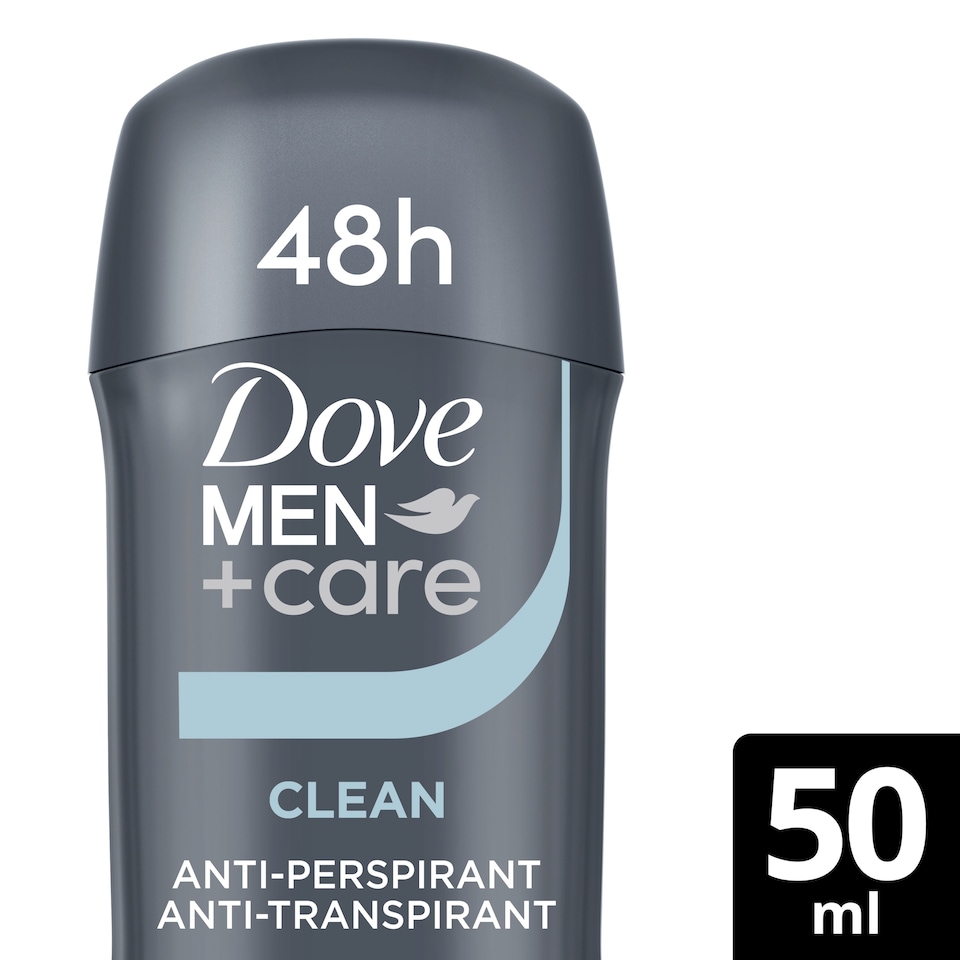 image 1 of Dove Men+Care Clean Comfort 48h Antiperspirant Deodorant Stick 50ml