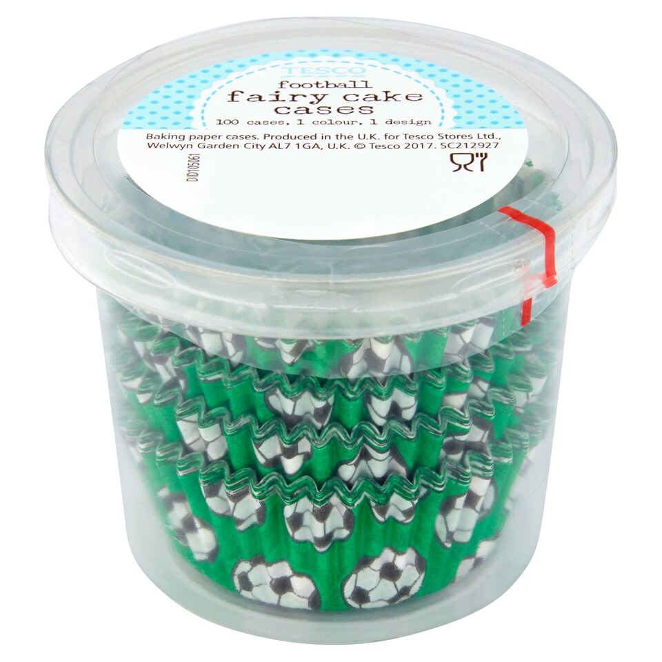 Tesco 100 Football Fairy Cake Cases