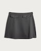 image 4 of F&F Ponte Houndstooth Mini Skirt in Grey