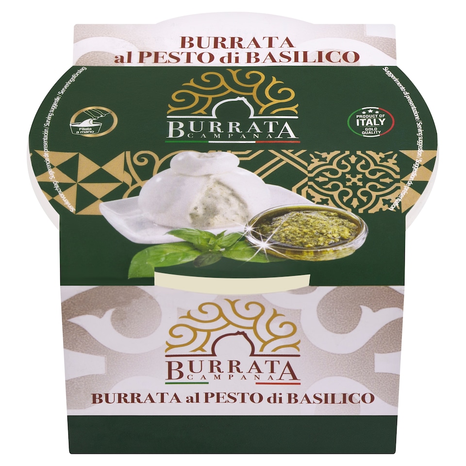 Obrázek 1 pro produkt Burrata Campana Burrata sýr s drcenou bazalkou 270g