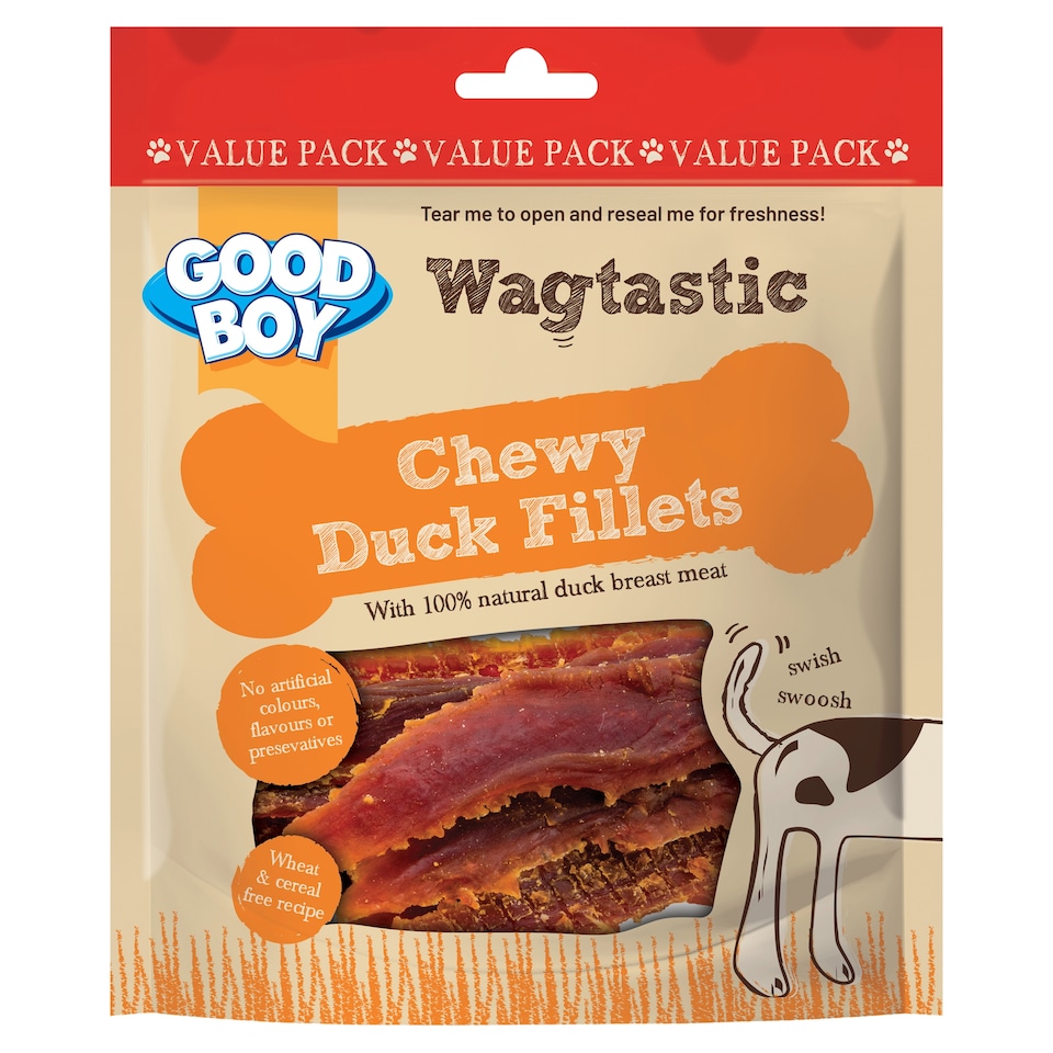 Good Boy Wagtastic Duck Fillets Dog Treats 260g 