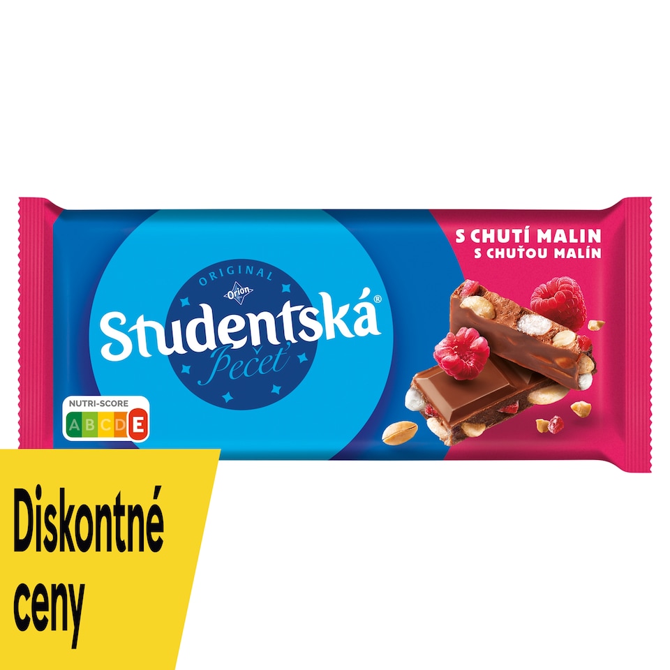 ORION Študentská pečať Milk Chocolate with Peanuts, Jelly and Pieces with Raspberry Flavor 170 g