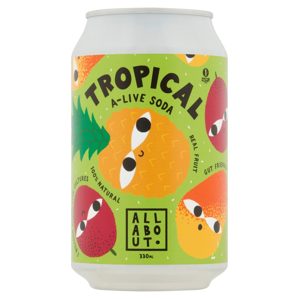 All About Tropical Live Organic Soda 330ml