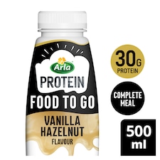 Arla Protein Food To Go Vanilla Hazelnut Flavoured Meal Replacement Shake 500ml
