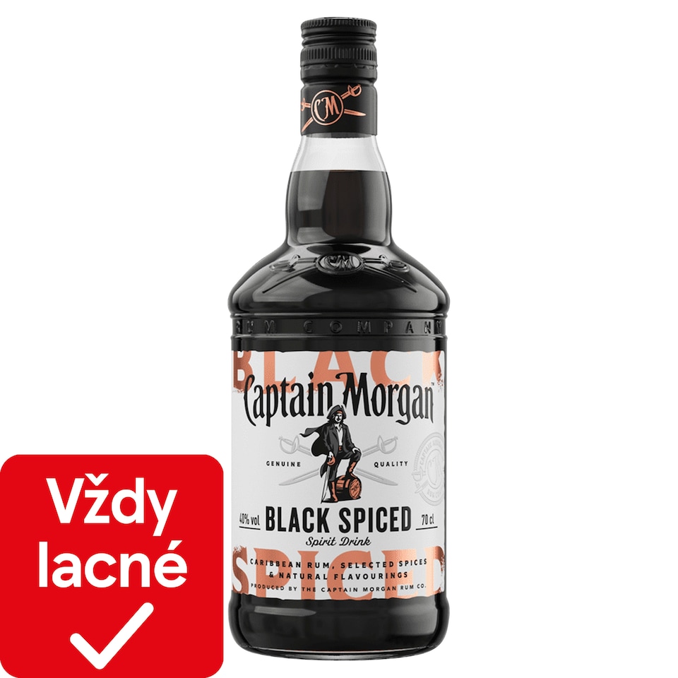 Captain Morgan Black Spiced liehovina 40% 0,70 l