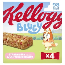 Kellogg's Bluey Strawberry & White Chocolate Flavour 4x25g