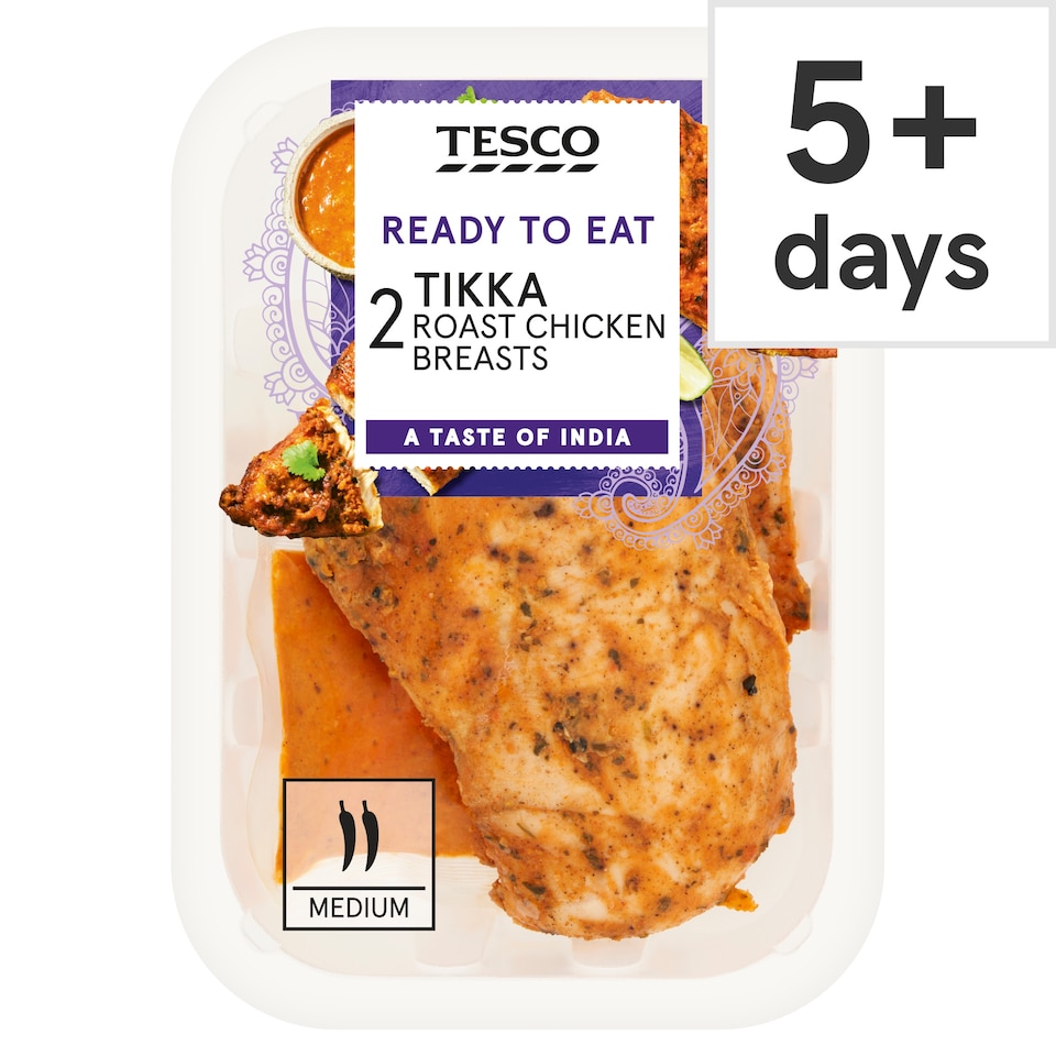 Tesco 2 Tikka Roast Chicken Breasts 300g