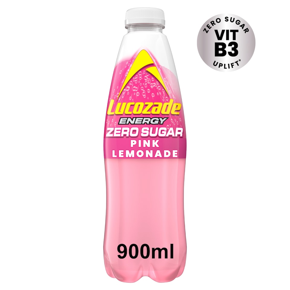 image 1 of Lucozade Zero Sugar Pink Lemonade 900Ml
