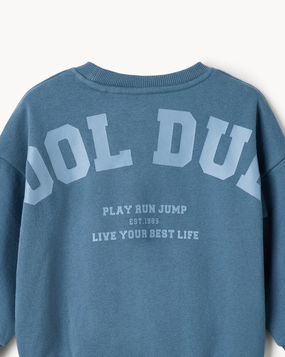 image 1 of F&F Boys Cool Dude Sweatshirt and Joggers Set in Blue