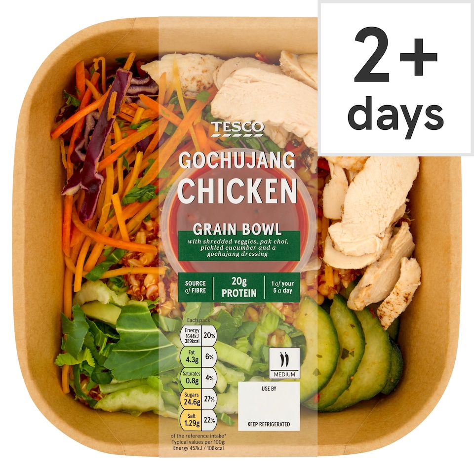 image 1 of Tesco Gochujang Chicken Grain Bowl 360g