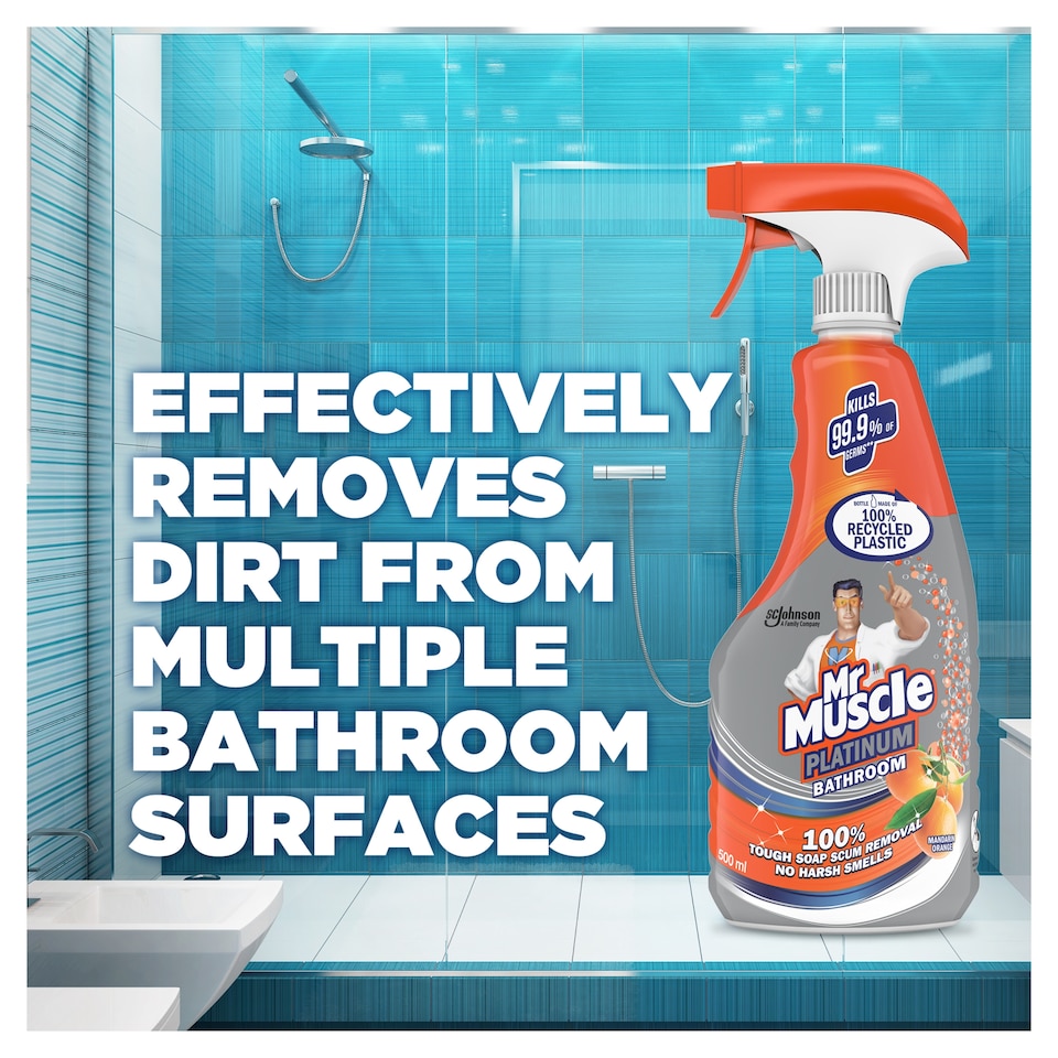 image 1 of Mr Muscle Platinum Bathroom Cleaning Spray 500ml 