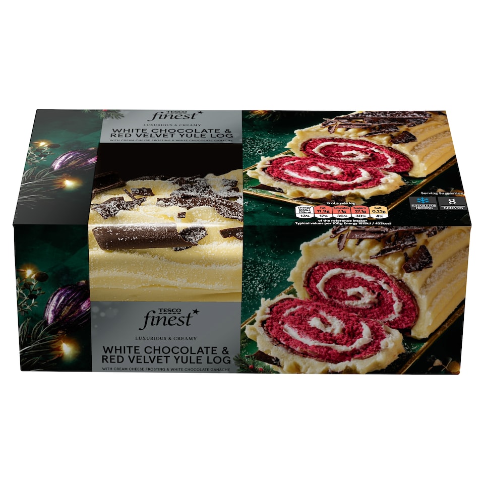 Tesco Finest Red Velvet Yule Log