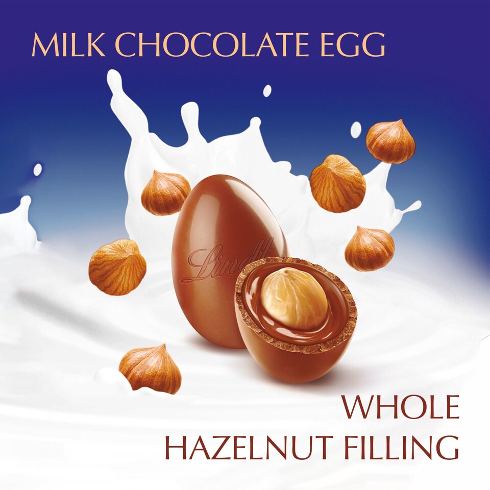image 1 of Lindt Gourmet Eggs Dark Chocolate with Whole Roasted Hazelnuts 130g