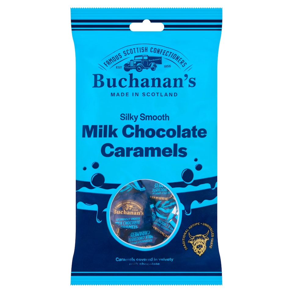 Buchanans Luxuriously Smooth Milk Chocolate Caramels 110g