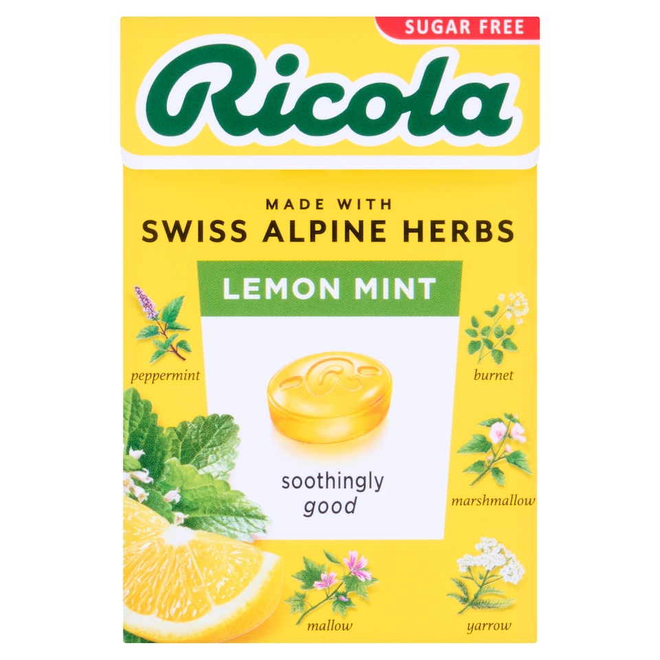 Ricola Lemon Sugar Free Mint Drops 45G