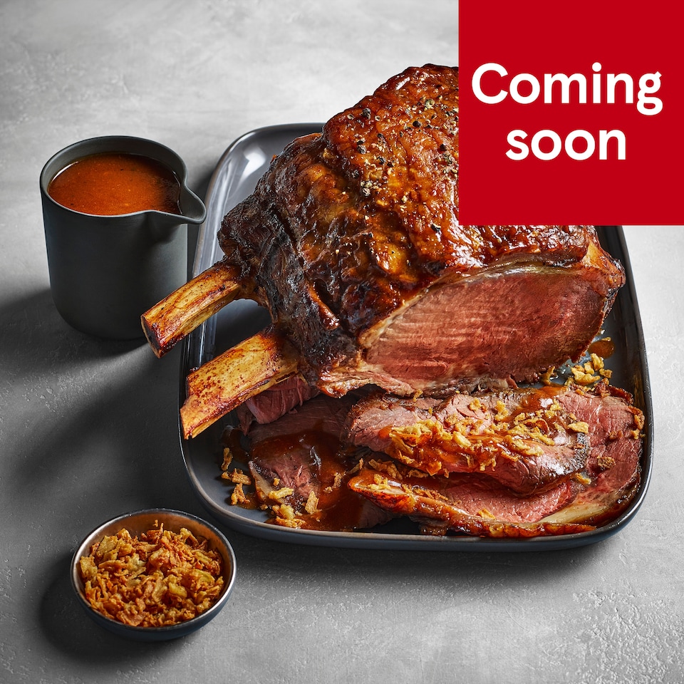 38. Tesco Finest Chef’s Collection Slow Cooked Beef Wing Rib 2.6kg (Serves 8)