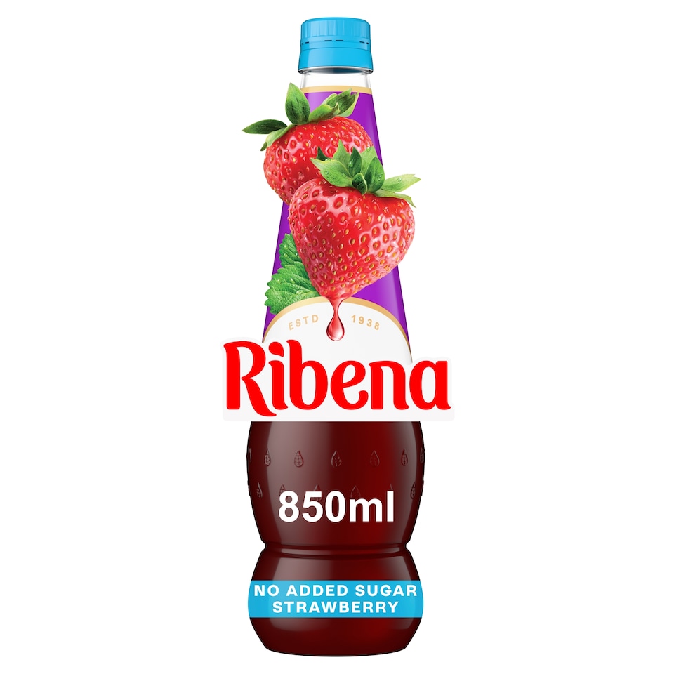 Ribena Strawberry Squash No Added Sugar 850ml