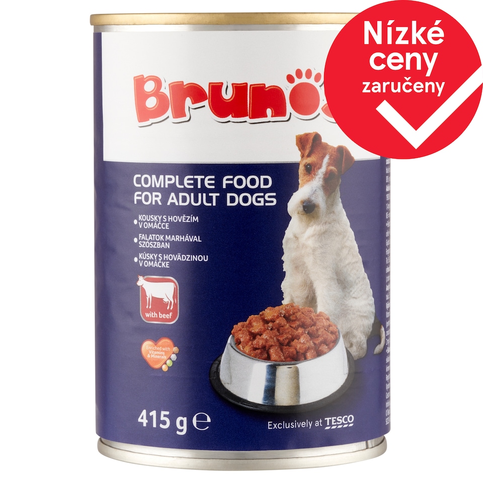 Brunos Kompletní krmivo pro dospělé psy s hovězím 415g