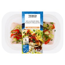Tesco Soy & Ginger Miso Coley Fillets 240G