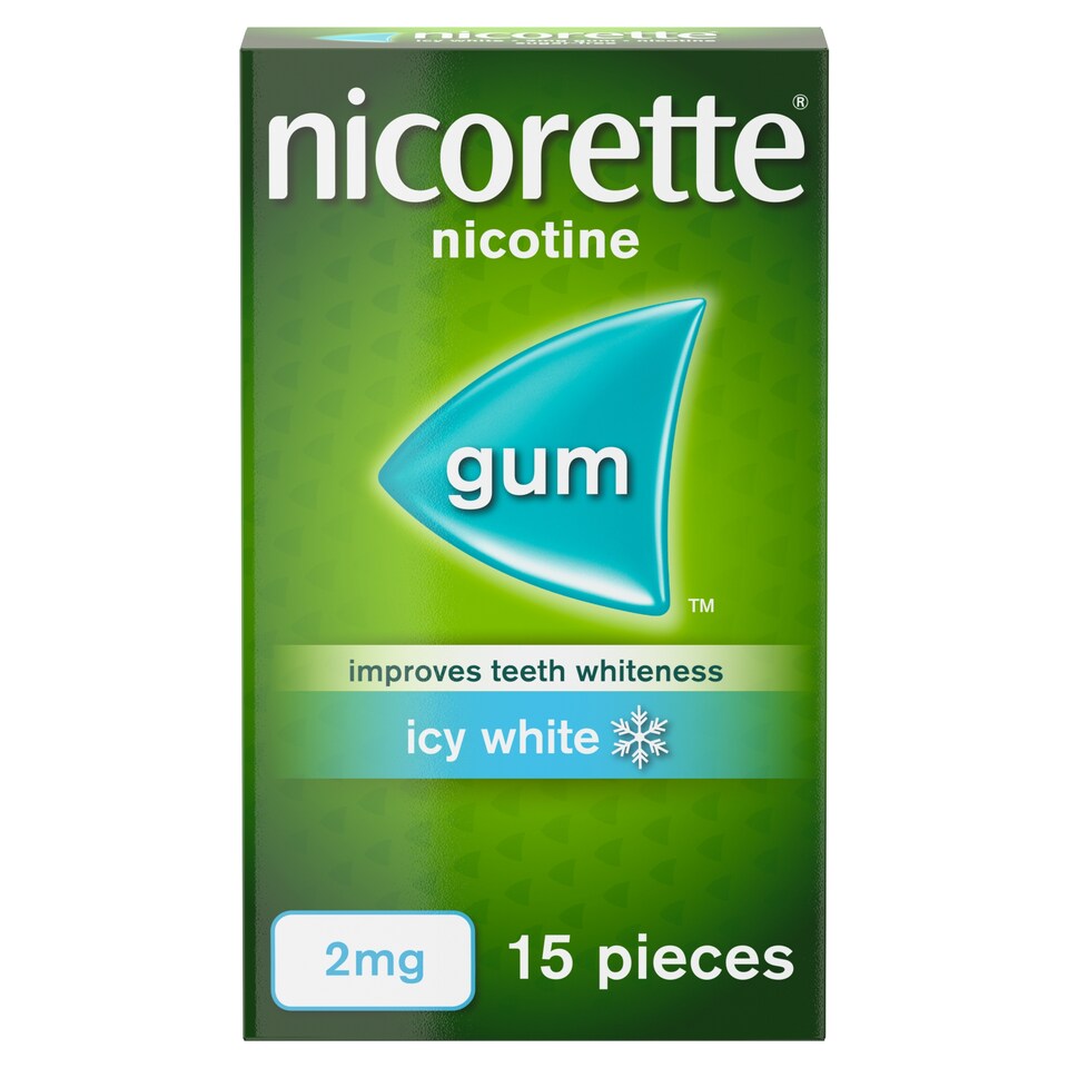 image 1 of Nicorette Stop Smoking Aid 4mg Nicotine Gum - Original Icy White 105s