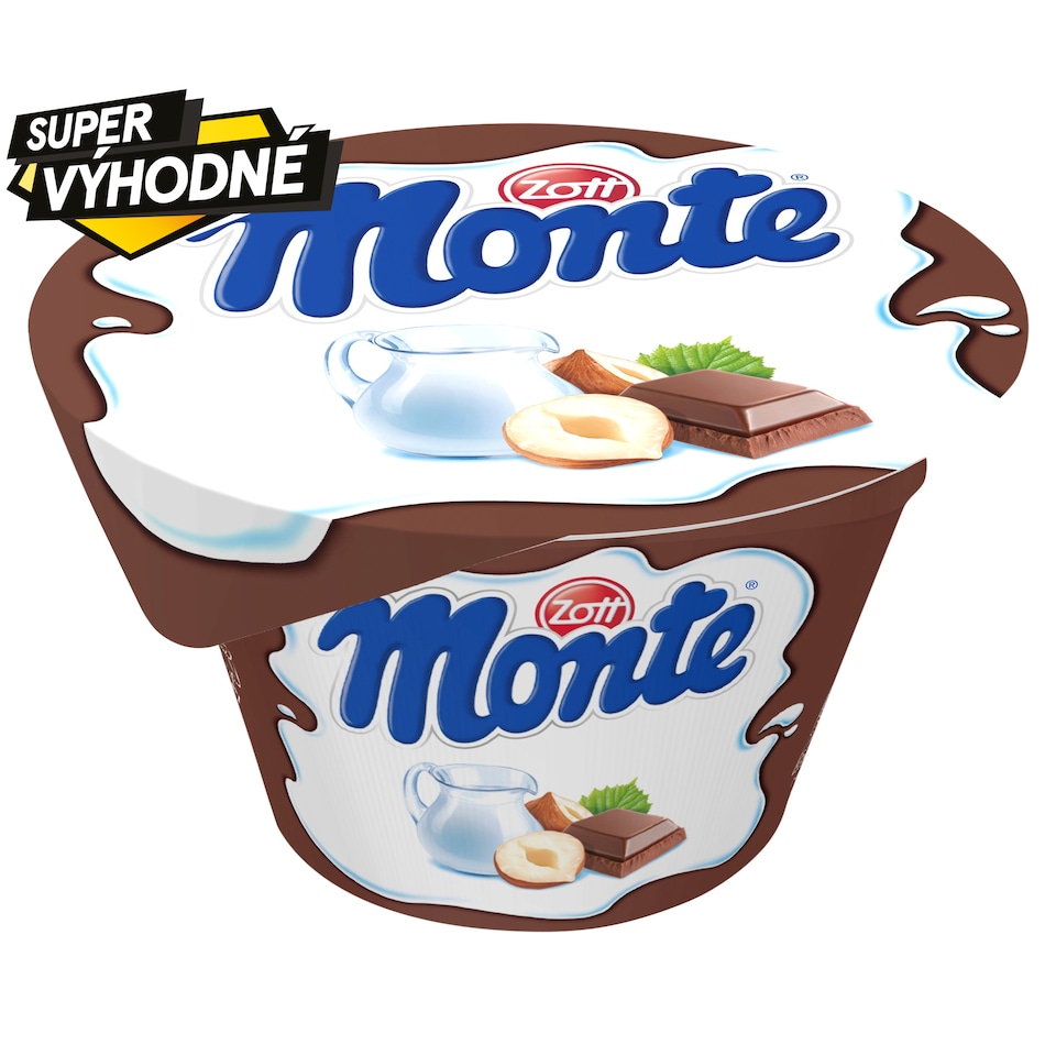 Zott Monte Mléčný dezert čokoládový s lískovými oříšky 150g
