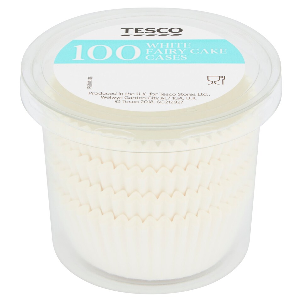 Tesco 100 White Fairy Cake Cases