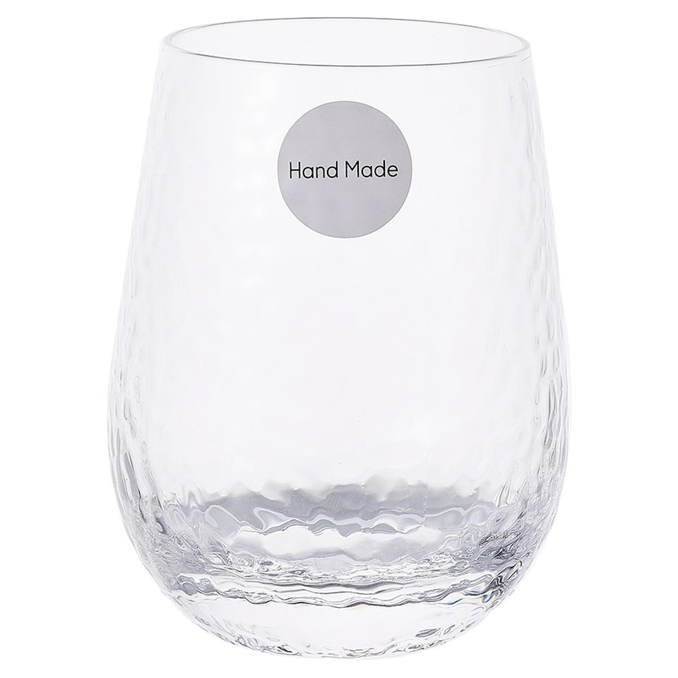 F&F Home Hammered Stemless Wine Glass