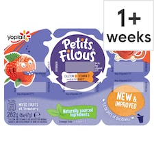 Petits Filous Strawberry Fromage Frais 6 X 47G