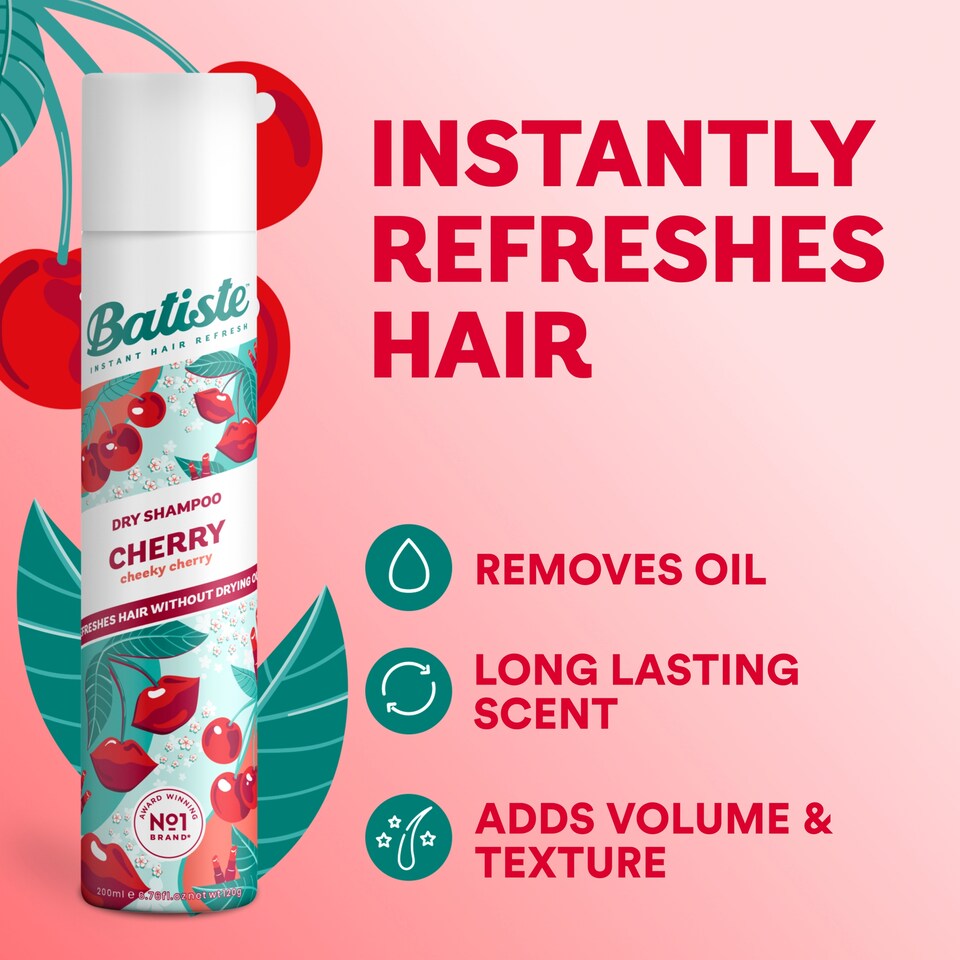 image 1 of Batiste Dry Shampoo Cherry 200Ml