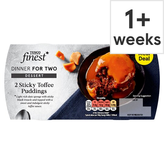 Tesco Finest 2 Sticky Toffee Pudding 260G Tesco Groceries
